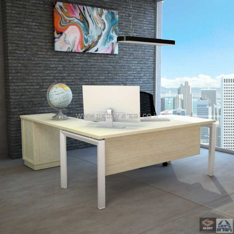 שולחן כתיבה משרדי דגם SAPIR רגל לבנה
