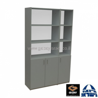 כוננית קלסרים 205X120 + דלתות 80 ס