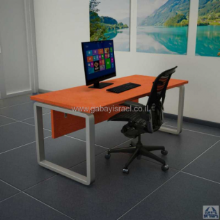 שולחן כתיבה משרדי דגם Rondo כולל מסתור מלמין