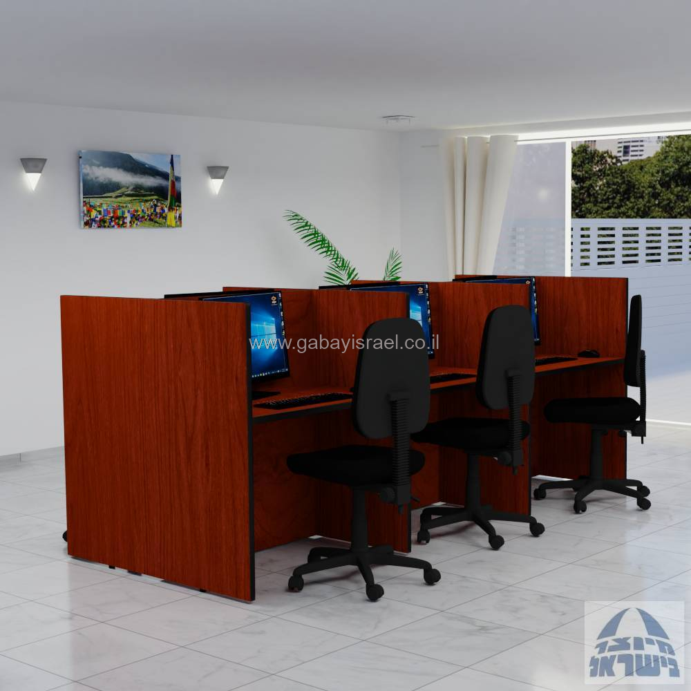 עמדת טלמרקטינג ל 6 עובדים - דו צדדית הכל 28 מ''מ