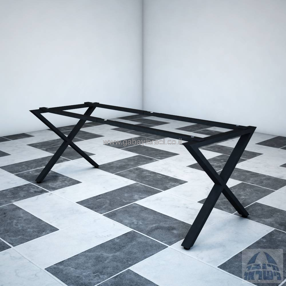 רגל מתכת לשולחן כתיבה משרדי  דגם  EXTRA בצבע שחור