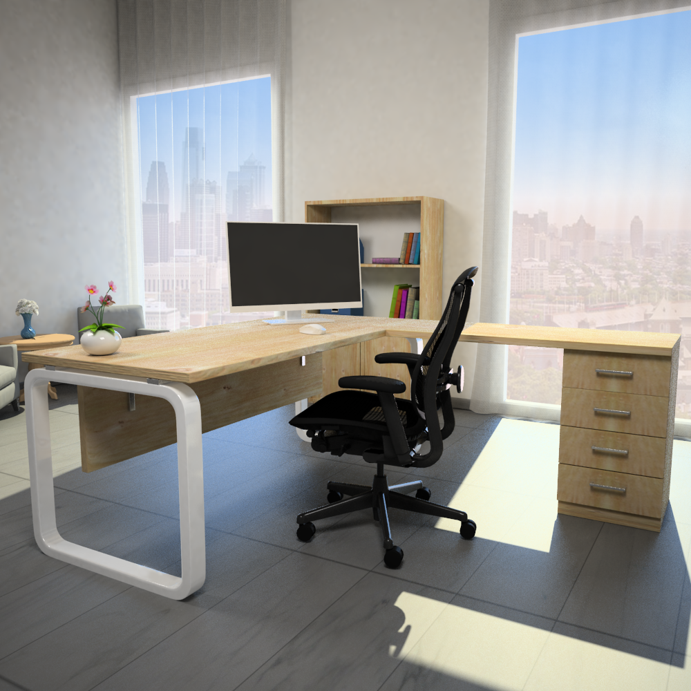שולחן כתיבה משרדי דגם OLA רגל לבנה