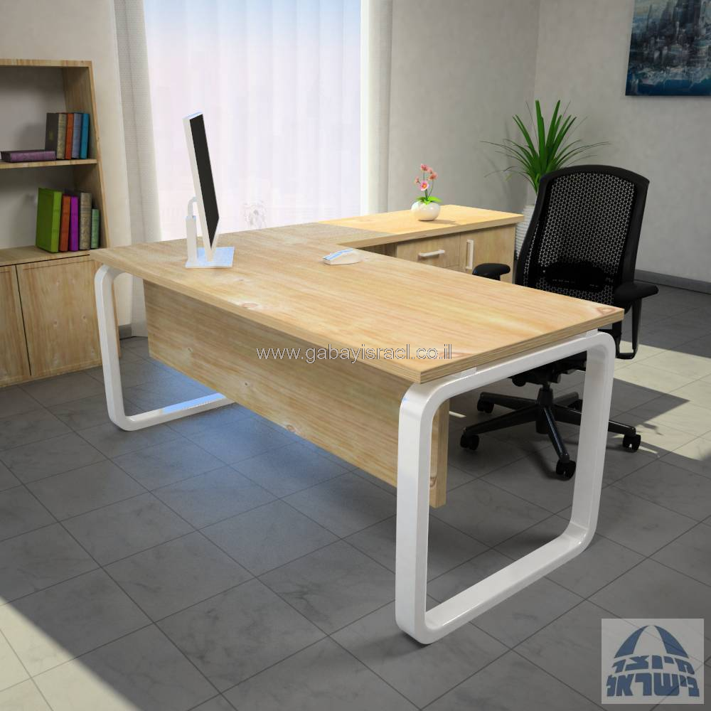 שולחן כתיבה משרדי דגם OLA רגל לבנה