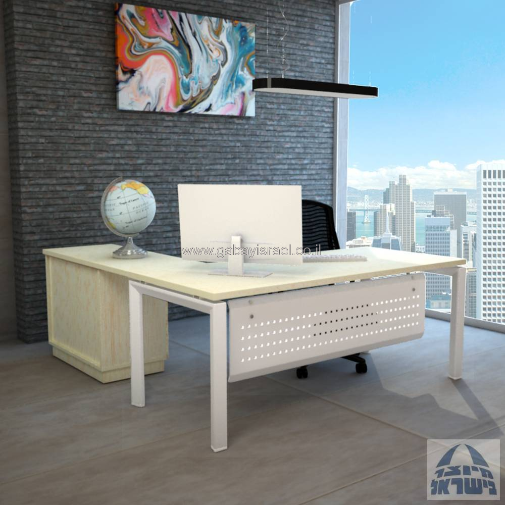 שולחן כתיבה משרדי SAPIR רגל לבנה