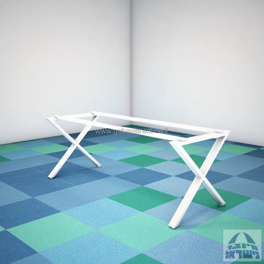 רגל מתכת לשולחן כתיבה משרדי  דגם  EXTRA בצבע כסף