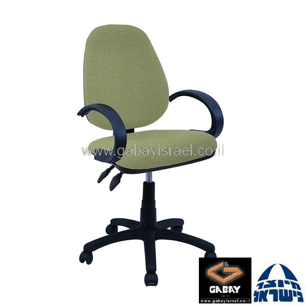 כסא מזכירה אדום דגם טופז עם ידיות סהר