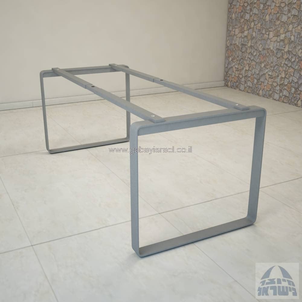 קיט רגלי מתכת לשולחן כתיבה משרדי  דגם  NIRO בצבע כסוף