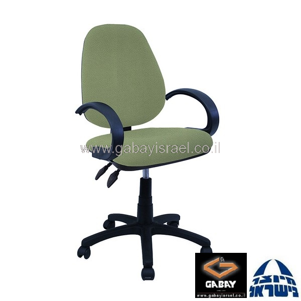 כסא מזכירה אדום דגם טופז עם ידיות סהר
